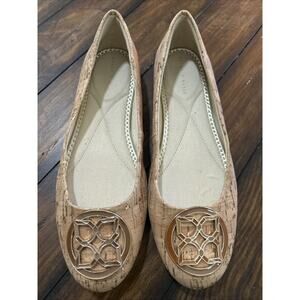 Kelly & Katie Hiliah Cork Medallion Toe Flats Casual Shoe Women’s Size 7.5 M